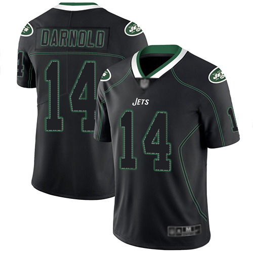 New York Jets Limited Lights Out Black Men Sam Darnold Jersey NFL Football 14 Rush